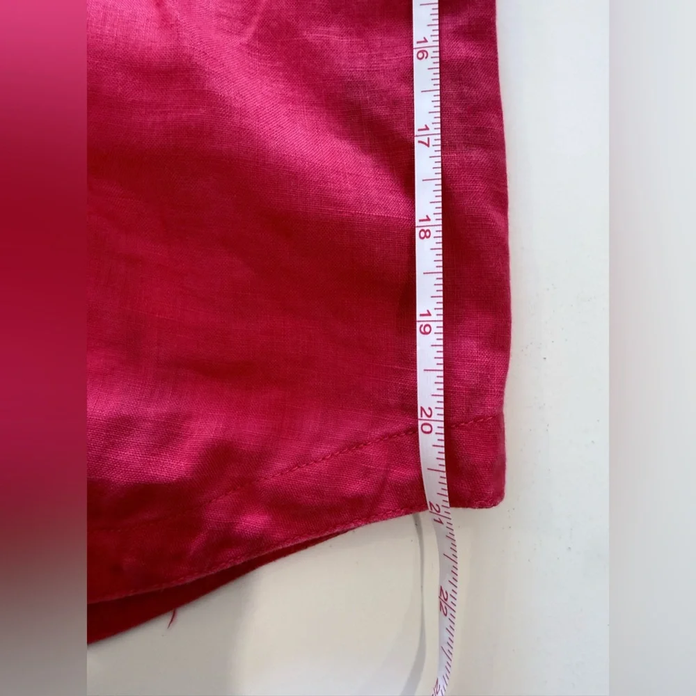 Lady Hathaway 100% Linen Button Down Shirt Summer Capsule Wardrobe size Large - Picture 9 of 9